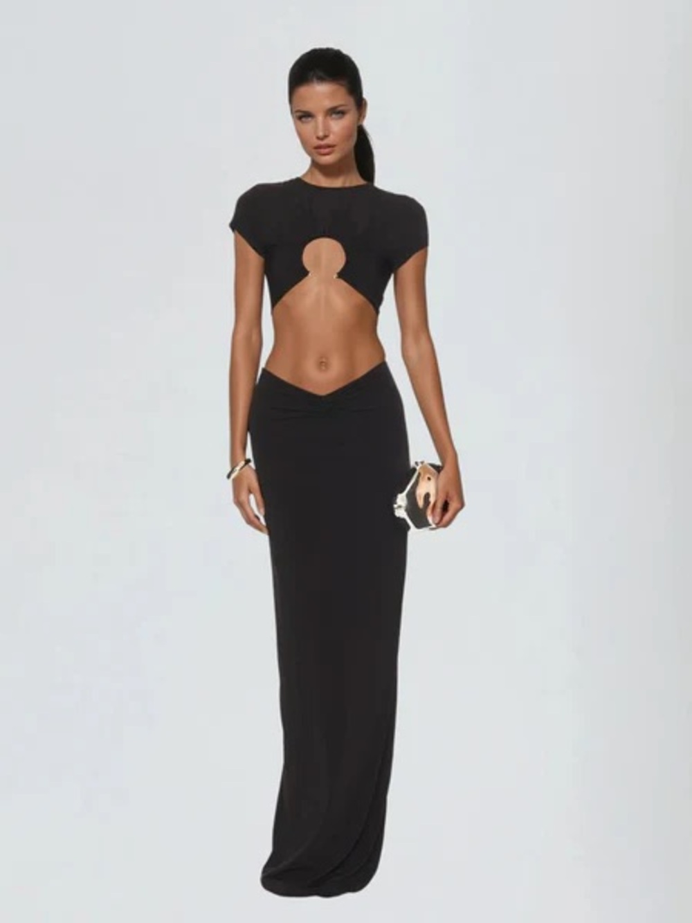 Black Cutout Maxi Dress